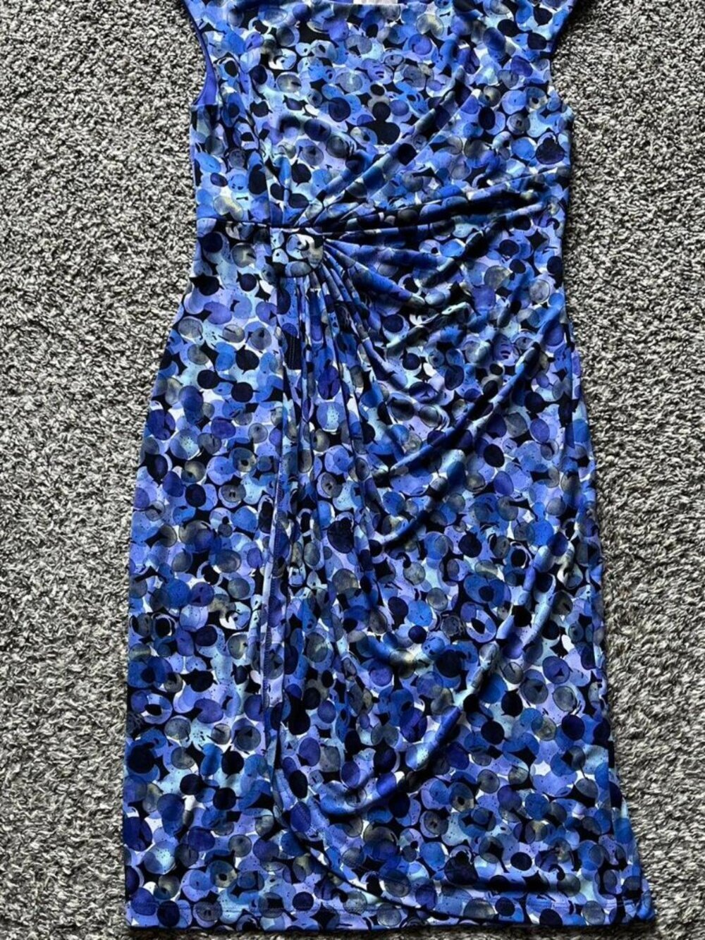 Connected Apparel Blue Dotted Sleeveless Floral Dress 10 Graduation Dainty Sprin